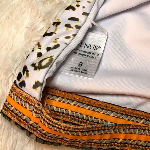 VENUS Multicolor Leopard Halter Bikini Top size 8 - Picture 9 of 12